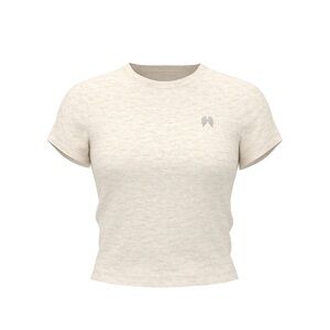 Victoria's Secret Cream Short Sleeve Crop Tee